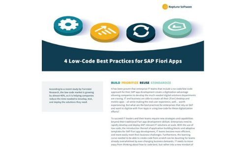 4 Best Practices für SAP-Fiori-Apps mit niedriger Code