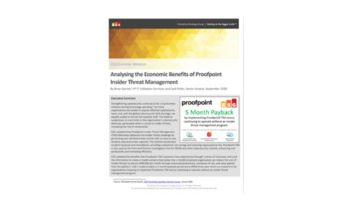 Analyse der wirtschaftlichen Vorteile von ProofPoint Insider -Bedrohungsmanagement