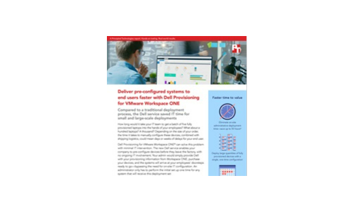 Liefern Sie vorkonfigurierte Systeme schneller an Endbenutzer, indem Dell Provisioning für VMware Workspace One