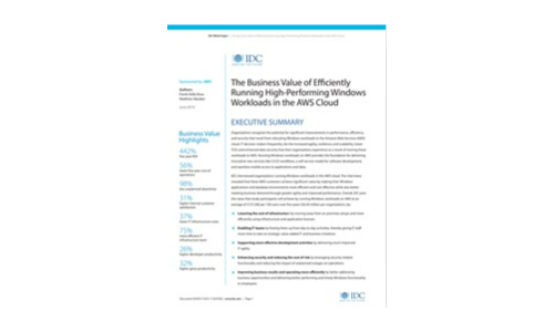 Der geschäftliche Wert der effizienten Ausführung leistungsstarker Windows-Workloads in der AWS-Cloud