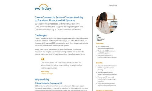 Workday und Crown Commercial Service